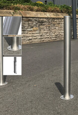 Ri-Traffic | Luxe RVS Rampalen (90cm x 6cm), Anti-Parkeerpaal / Inrijden