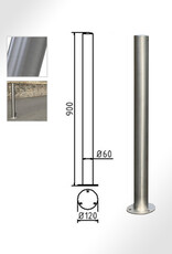 Ri-Traffic | Luxe RVS Rampalen (90cm x 6cm), Anti-Parkeerpaal / Inrijden