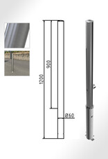 Ri-Traffic | Luxe RVS Rampalen (90cm x 6cm), Anti-Parkeerpaal / Inrijden