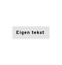 Ri-Traffic | Verkeersbord met eigen opdruk – 40 x 15 cm of 60 x 20 cm