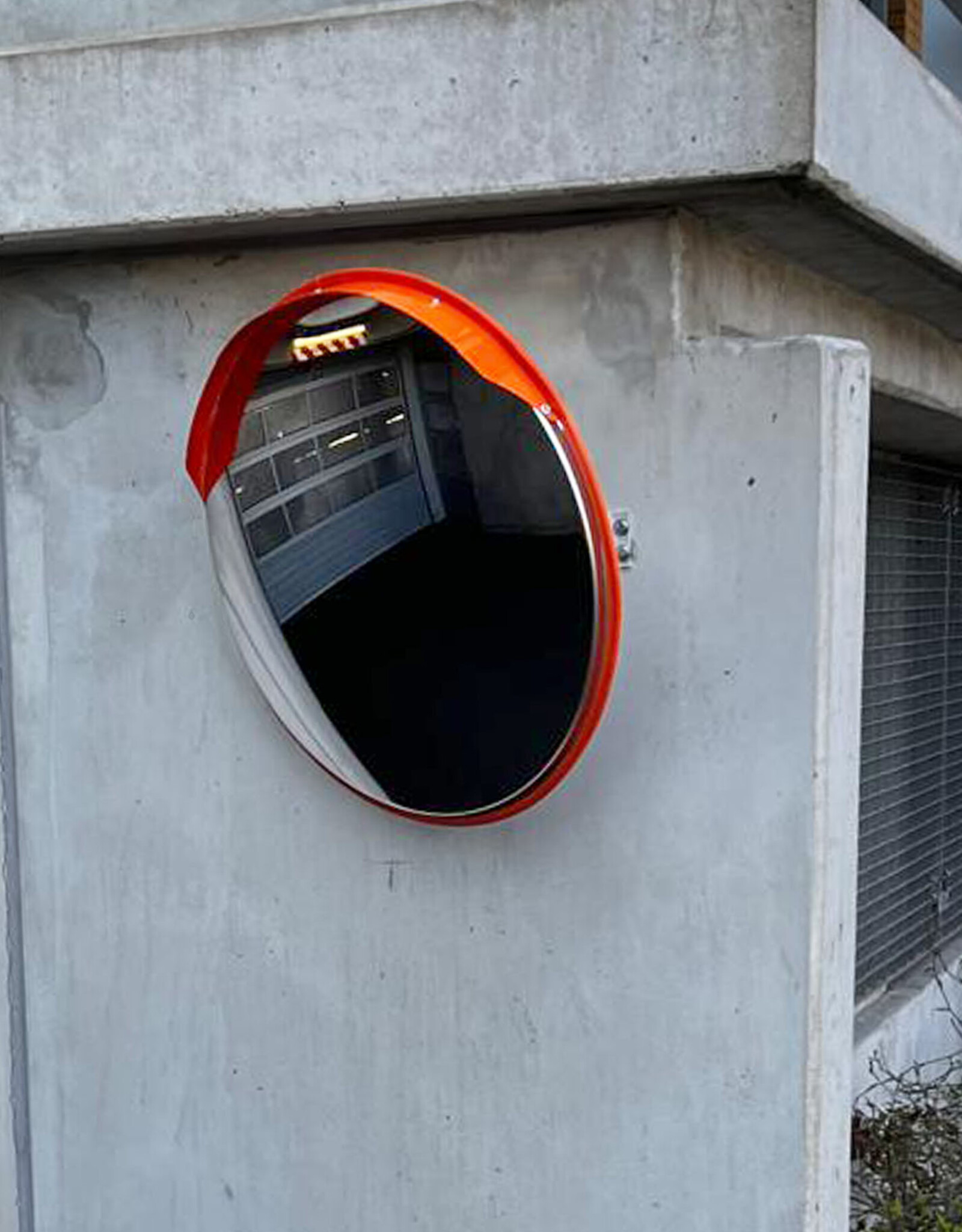 Ri-Traffic Verkeersspiegel met Zonneklep (RVS) en Oranje Behuizing