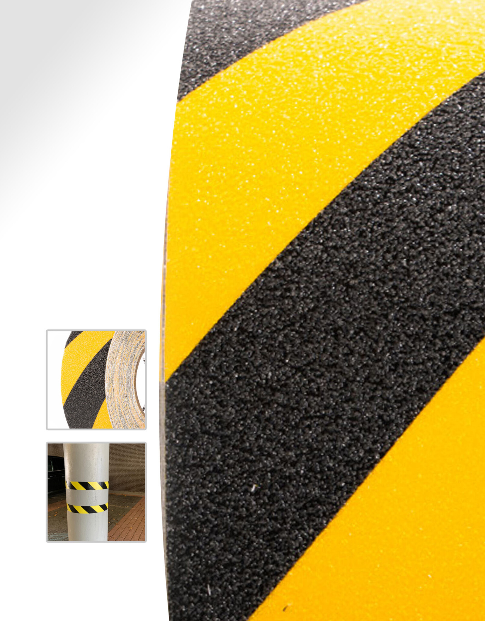 PROline | Anti-Slip Tape | Vloertape / Markeringstape | GEEL-ZWART | 50mm x 18 meter