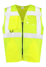 Verkeerswinkel RWS Safety Vest (Veiligheidsvest) GEEL met Reflecterende Strepen & Ritssluiting