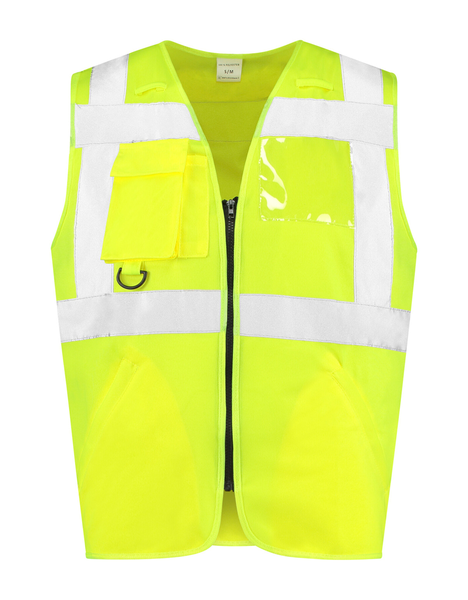 Verkeerswinkel RWS Safety Vest (Veiligheidsvest) GEEL met Reflecterende Strepen & Ritssluiting