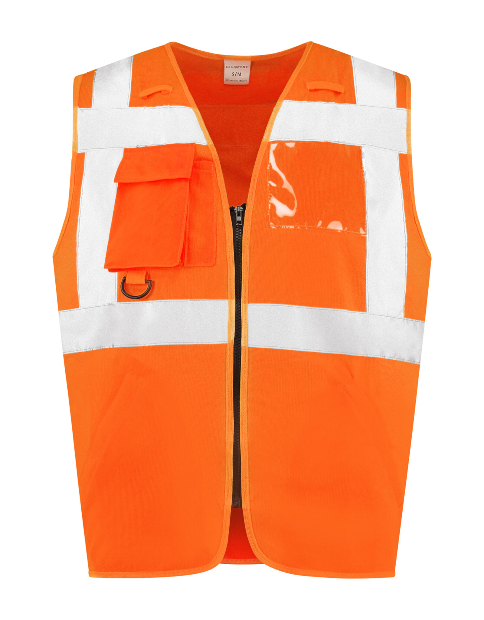 Verkeerswinkel RWS Safety Vest (Veiligheidsvest) ORANJE met Reflecterende Strepen & Ritssluiting