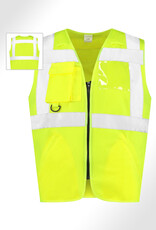 Verkeerswinkel RWS Safety Vest (Veiligheidsvest) GEEL met Reflecterende Strepen & Ritssluiting