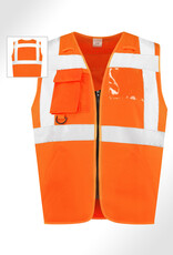 Verkeerswinkel RWS Safety Vest (Veiligheidsvest) ORANJE met Reflecterende Strepen & Ritssluiting