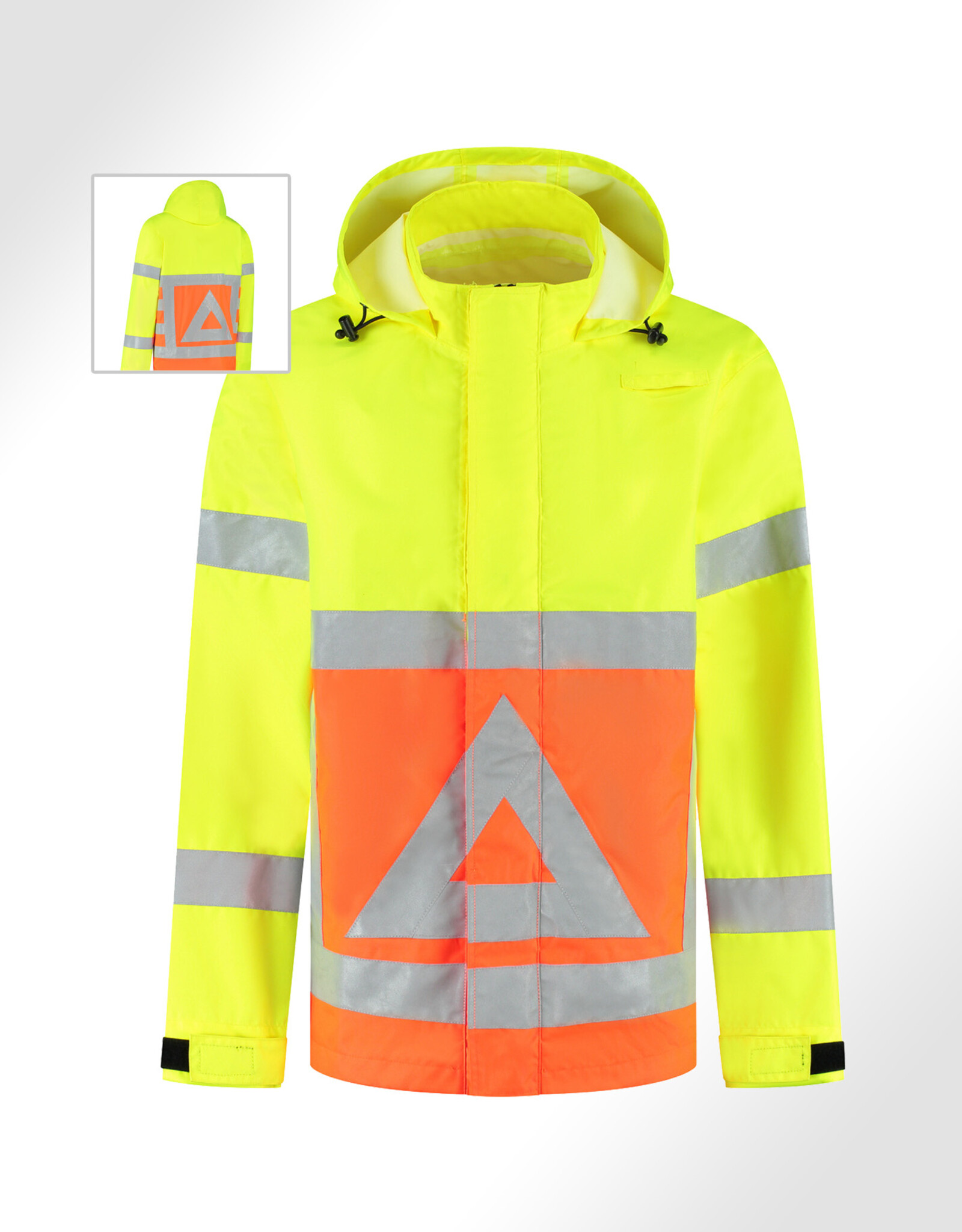 Verkeerswinkel Regenjas Verkeersregelaar met Capuchon (GEEL/ORANJE)