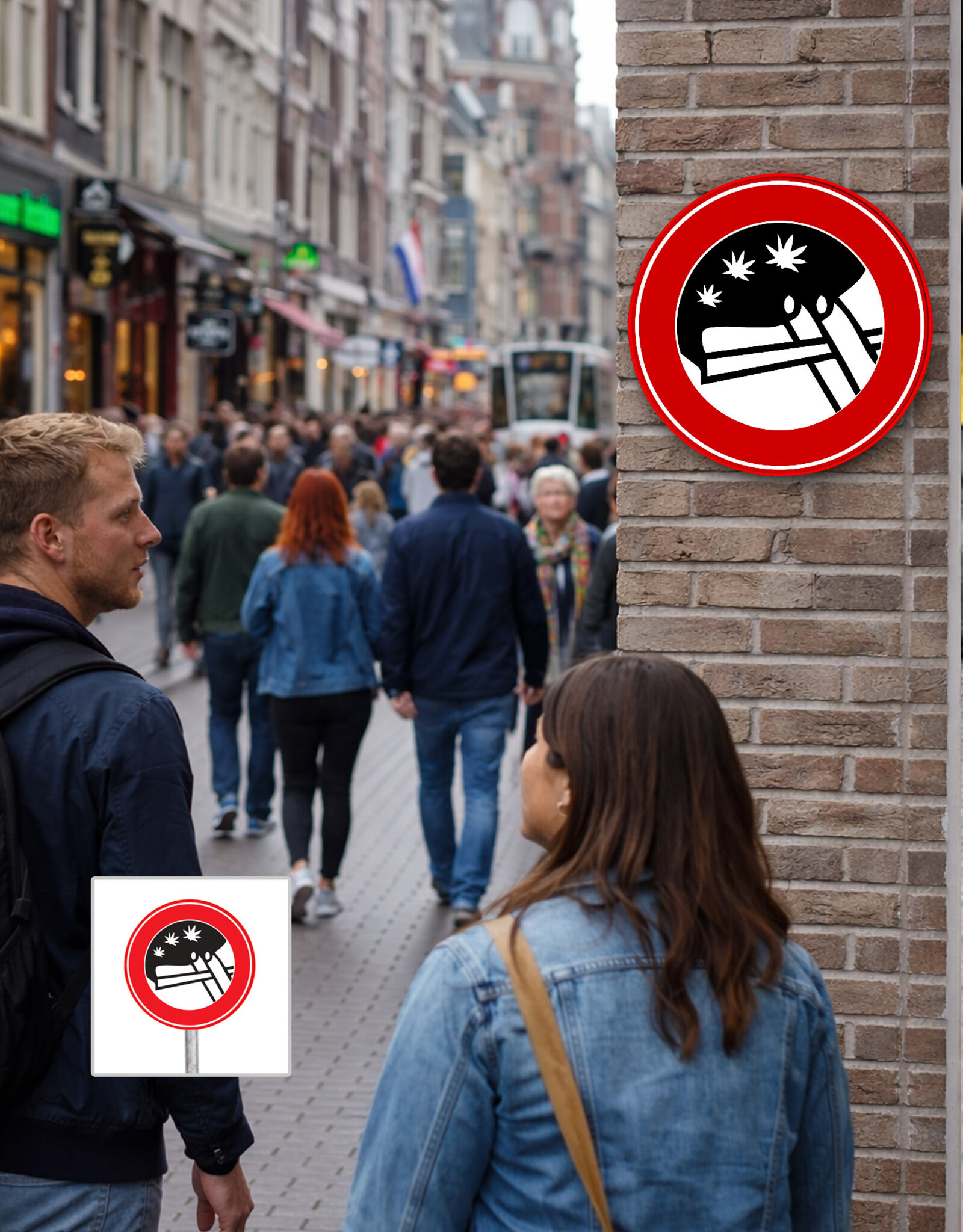 Ri-Traffic Blowverbod Bord (Verboden te Blowen Waarschuwingsbord / Verkeersbord)