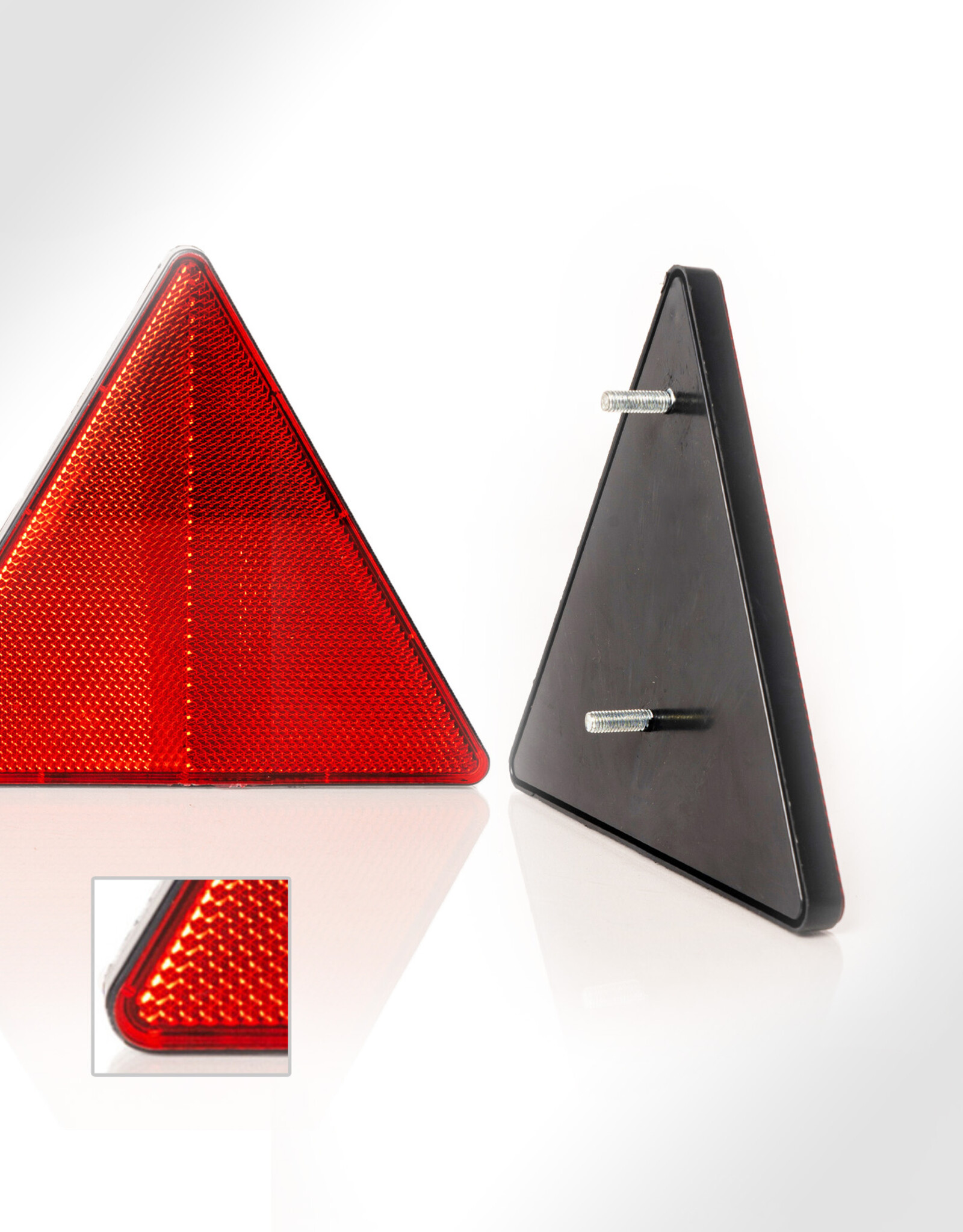 Verkeerswinkel Driehoek Reflector 15 cm x 13cm (met Schroefbevestiging)