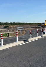 Ri-Traffic Flexibele Afzetpaal WIT ROOD / Plooibaken 75 CM