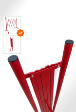 STRELLIS Uitschuifbaar Schaarhek Afzethek 2.5M Rood-Wit (Vouwhek)