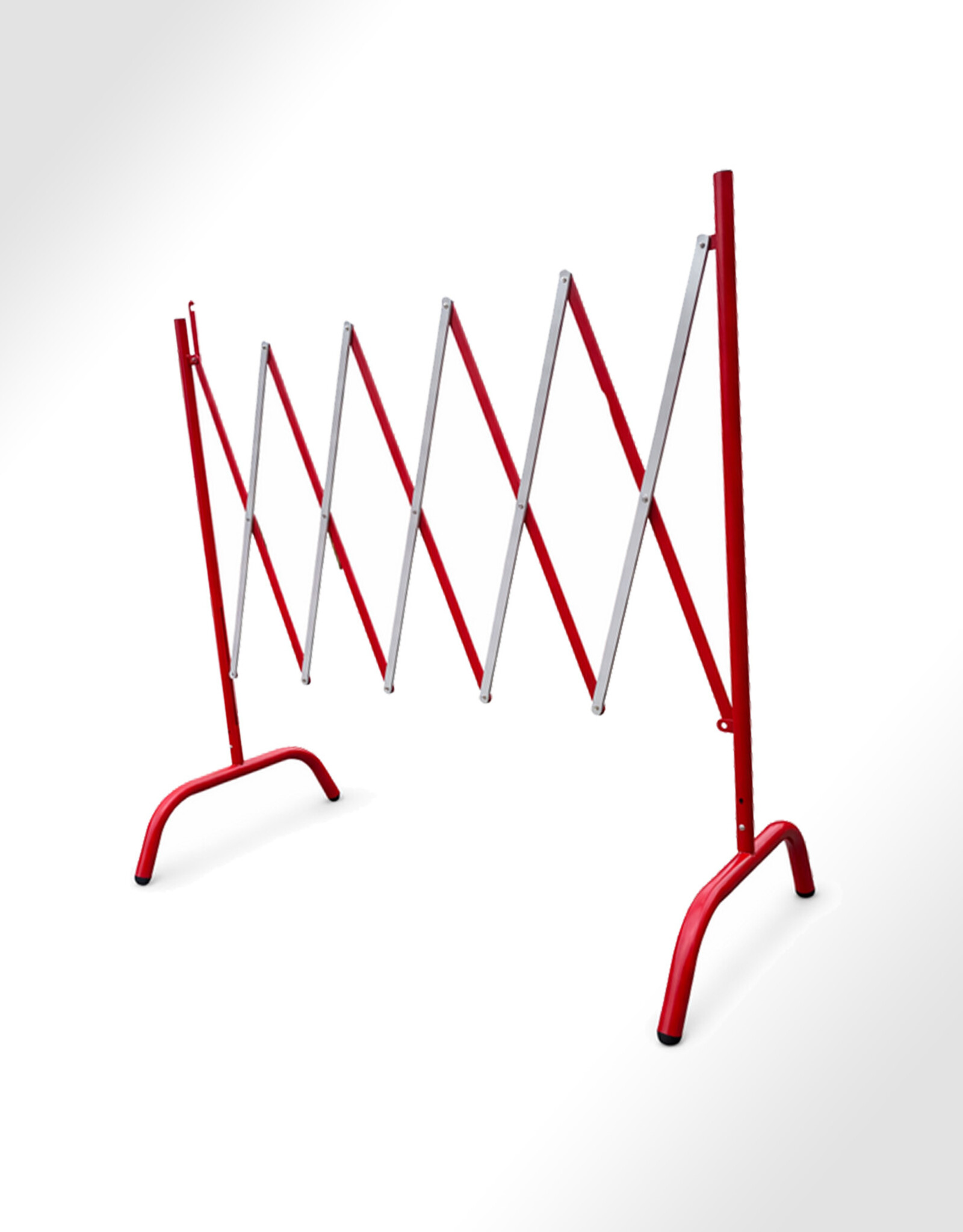 STRELLIS Uitschuifbaar Schaarhek Afzethek 2.5M Rood-Wit (Vouwhek)