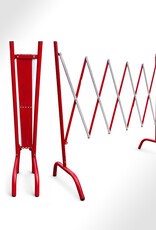 STRELLIS Uitschuifbaar Schaarhek Afzethek 2.5M Rood-Wit (Vouwhek)
