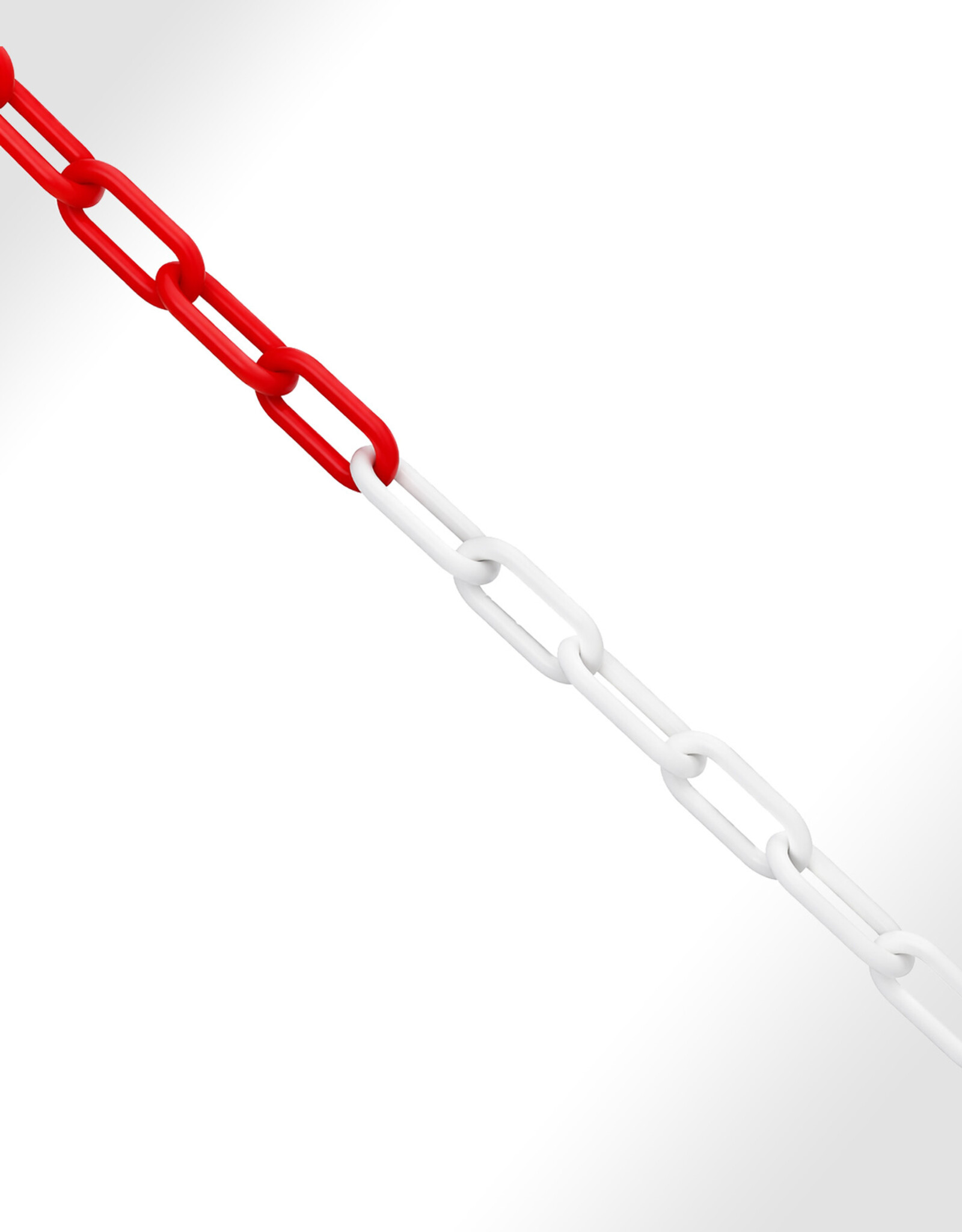 Verkeerswinkel Kunststof Afzetketting ROOD-WIT, 4mm (diameter) x 25 meter (lengte) | Schakelketting