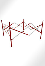 STRELLIS Metalen Schaarhek 4-Zijdig, Vierkant Afzetting (130 cm x 130 cm)
