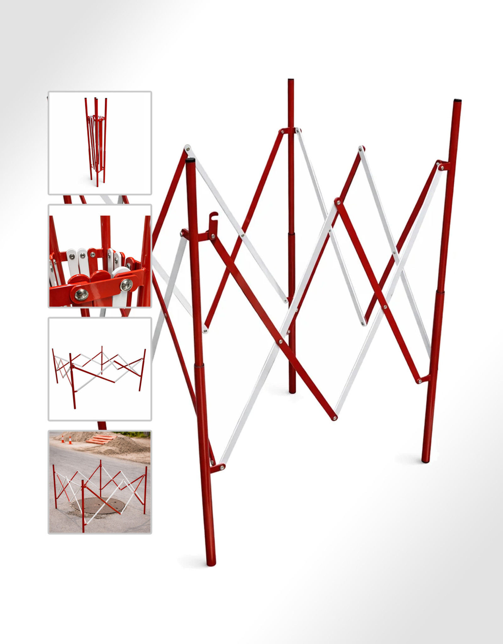 STRELLIS Metalen Schaarhek 4-Zijdig, Vierkant Afzetting (130 cm x 130 cm)