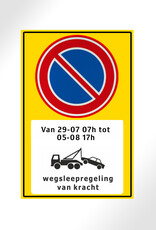 Ri-Traffic Verkeersbord Tijdelijk Parkeerverbod (Parkeerverbod voor Evenement & Markt)