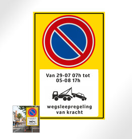 Ri-Traffic Verkeersbord Tijdelijk Parkeerverbod 60x90cm