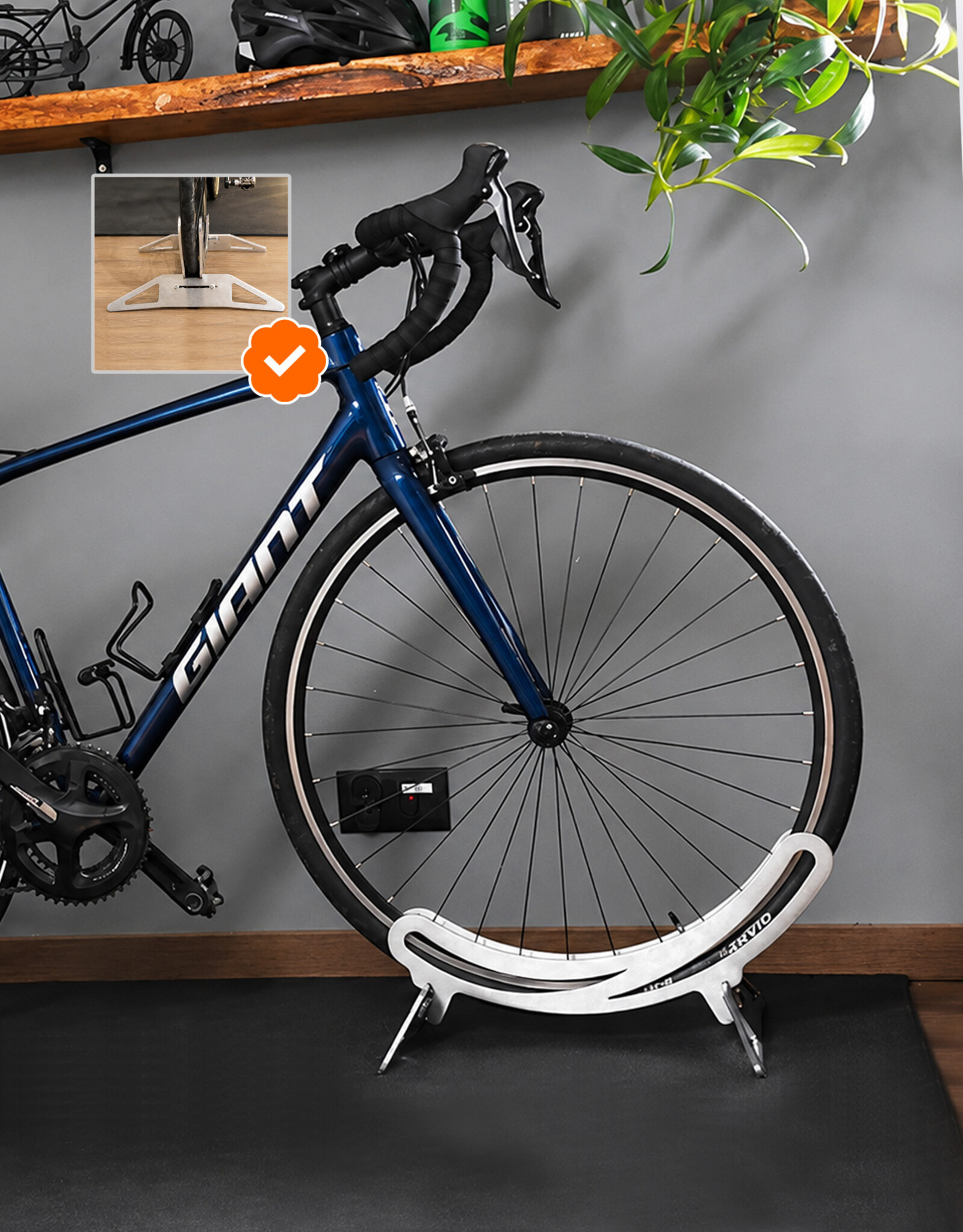 CYKEL Fietsenrek voor Thuis | Fietshouder fietsenstandaard voor 1 Fiets (Types: RVS / STAAL)