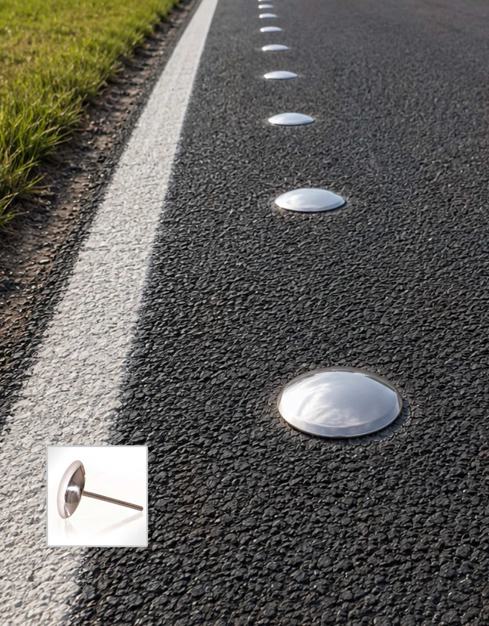 Verkeerswinkel RVS Markeringsnagel 100 mm (diameter)