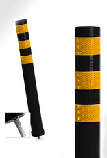 SmartFLEX Flexibele Afzetpaal 80cm ZWART met 3x Reflective Striping GEEL