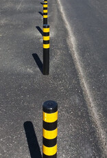 SmartFLEX Flexibele Afzetpaal 80cm ZWART met 3x Reflective Striping GEEL