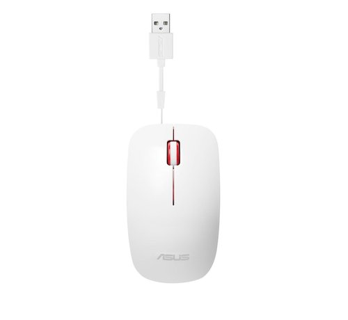 Asus ASUS UT300 muis USB Type-A Optisch 1000 DPI White / Red
