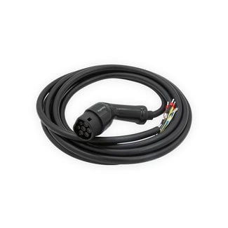 zappi v2 cable black separate open end