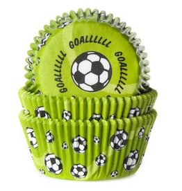 House of Marie Baking cups Voetbal Groen - pk/48