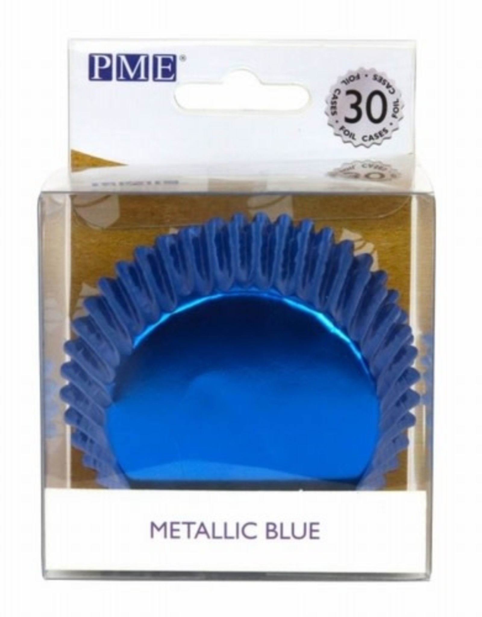 PME PME Cupcakevormpjes Metallic Blauw pk/30