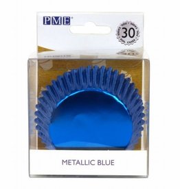 PME PME Cupcakevormpjes Metallic Blauw pk/30