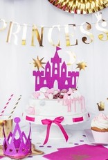 PartyDeco PartyDeco Cake Toppers Prinsessenkasteel Set/4