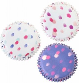 PME PME Cupcakevormpjes Waterverf Stippen pk/60