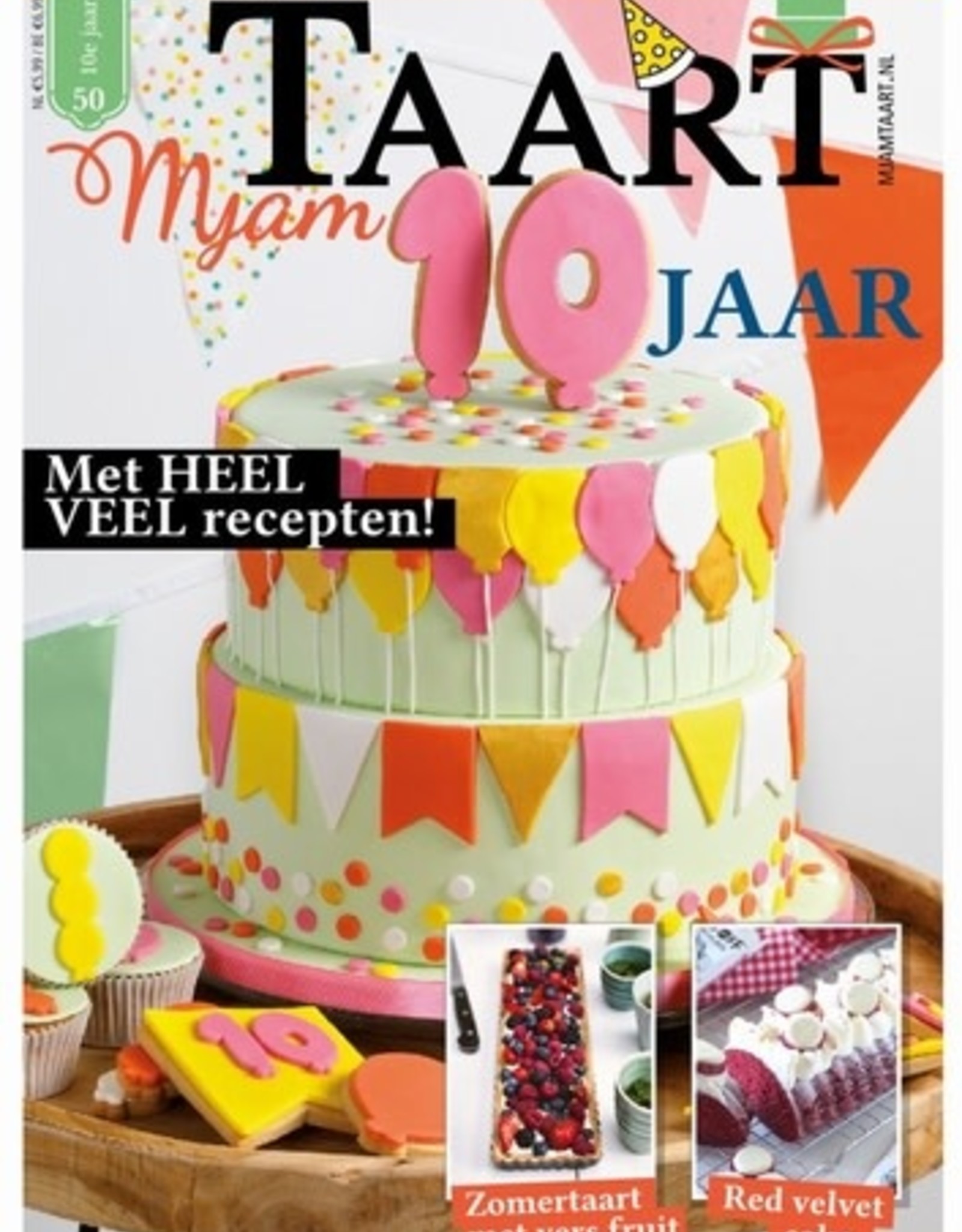 Wonderlijk MjamTaart! Taartdecoratie Magazine Bak, bak, hoera! 10 jaar! - Fun RN-19