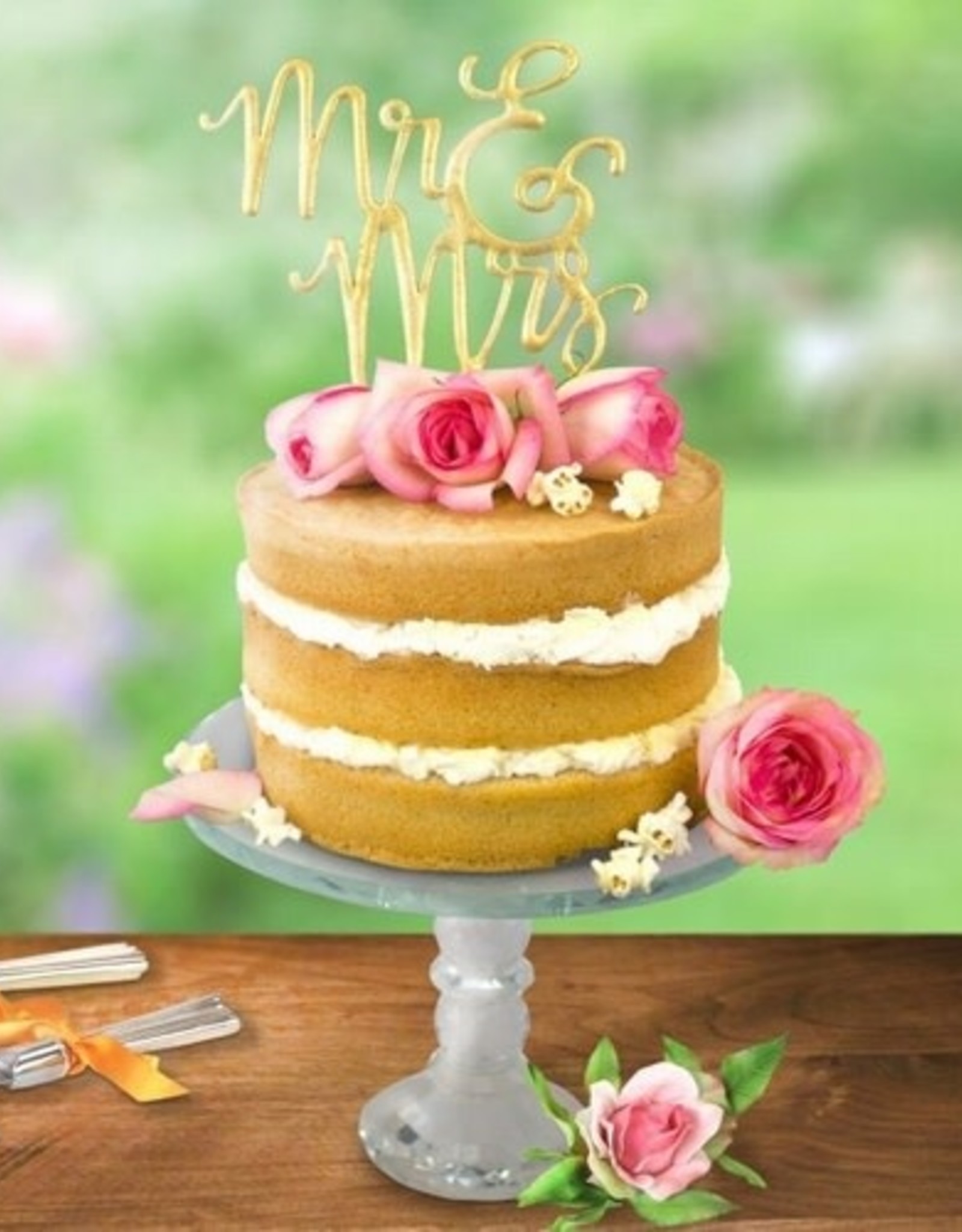 PME PME Cake Topper Cutter Mr & Mrs - Script