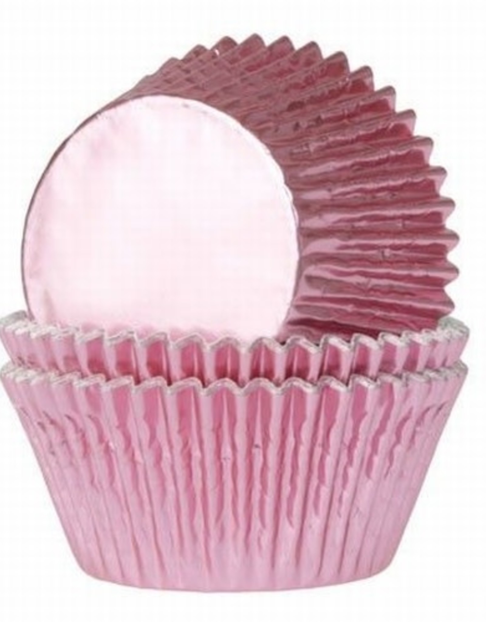 House of Marie House of Marie Mini Baking Cups Folie Baby Roze pk/36