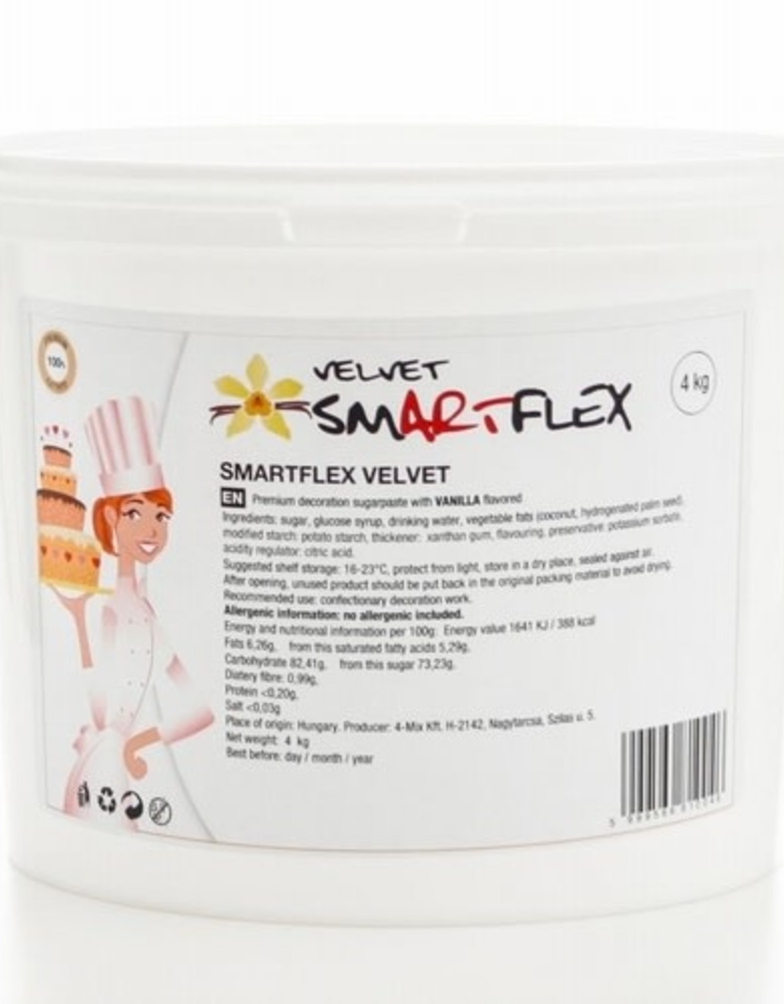 Smartflex SmartFlex Fondant White Velvet Vanilla 4kg
