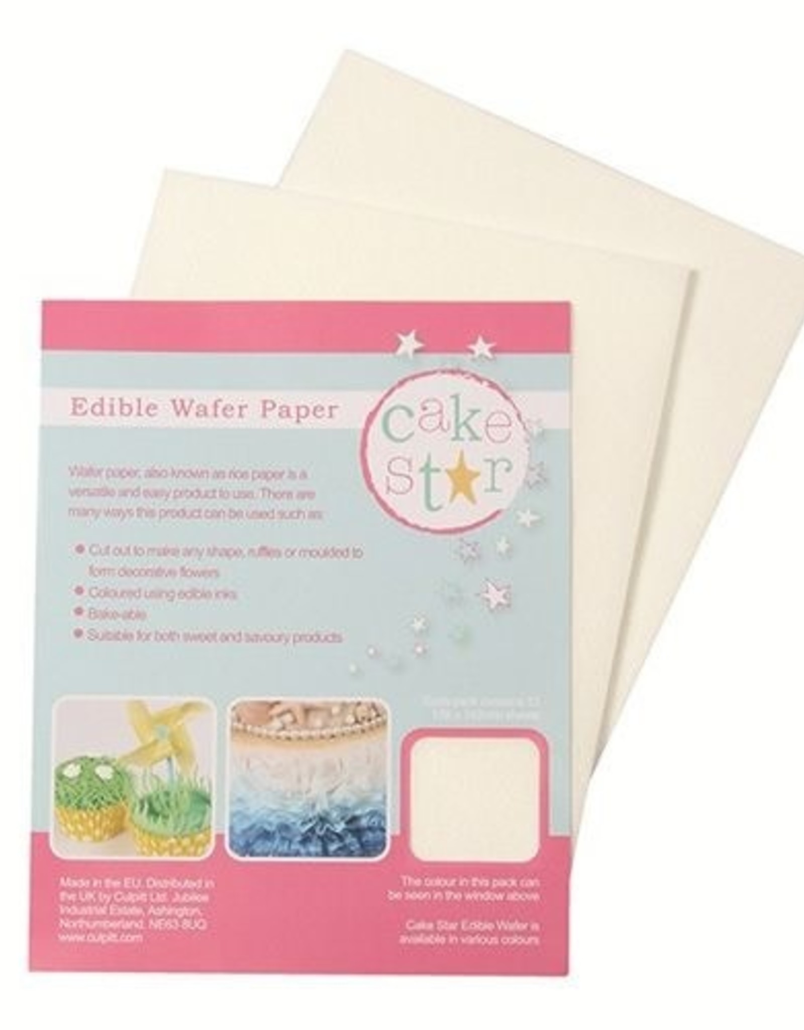 Cake Star Cake Star Edible Wafer Paper -White- pk/12