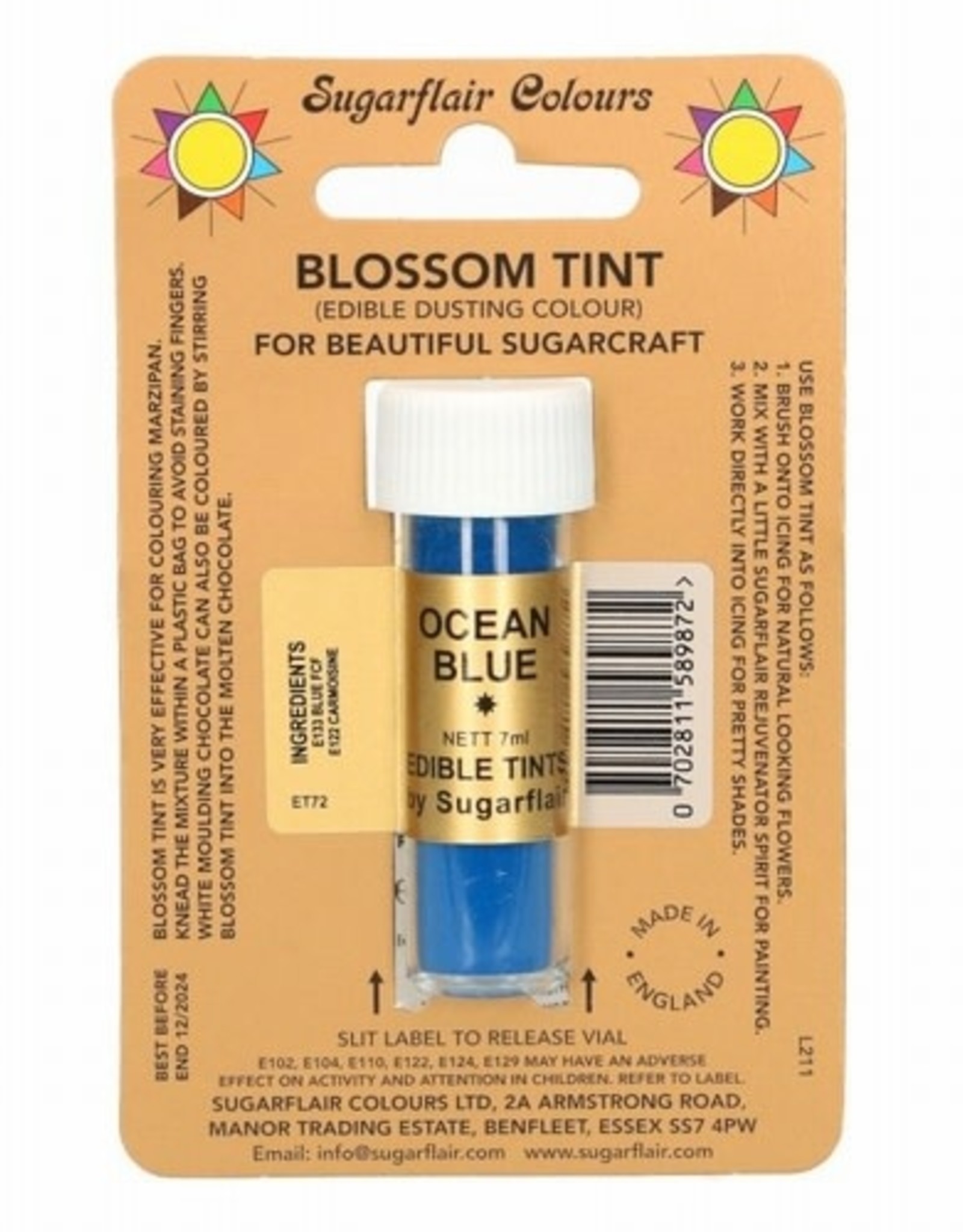 Sugarflair Sugarflair Dusting Colour OCEAN BLUE, 7ml