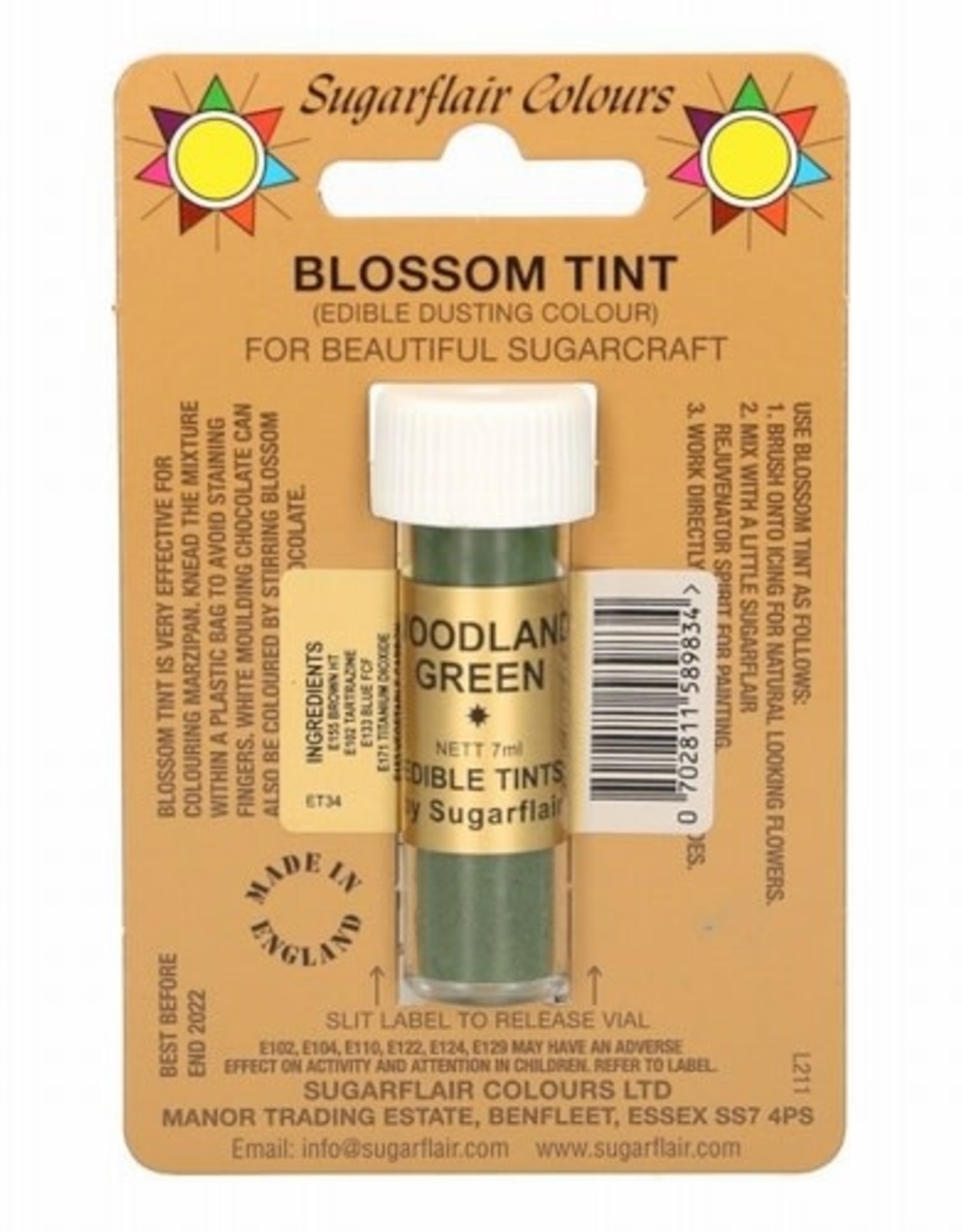 Sugarflair Sugarflair Dusting Colour WOODLAND GREEN, 7ml