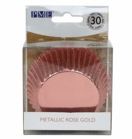 PME PME Cupcakevormpjes Metallic Rose Goud pk/30