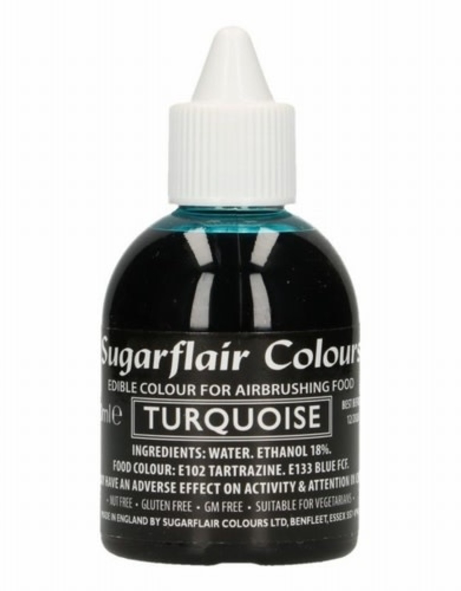 Sugarflair Sugarflair Airbrush Colouring -Turquoise - 60ml