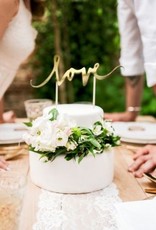 PartyDeco PartyDeco Cake Topper Love - Goud