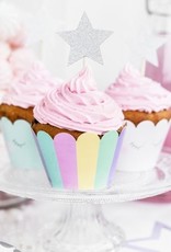 PartyDeco PartyDeco Cupcake Wrappers Unicorn Set/6