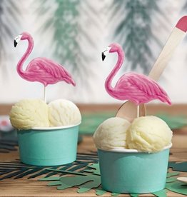 PartyDeco PartyDeco Toppers Flamingo Set/6