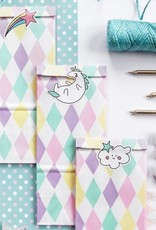 PartyDeco PartyDeco Traktatie Zakjes Unicorn Set/6