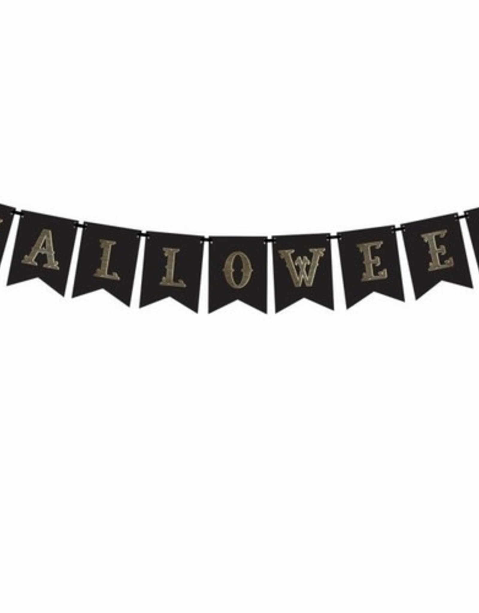 PartyDeco PartyDeco Banner - Halloween, Zwart