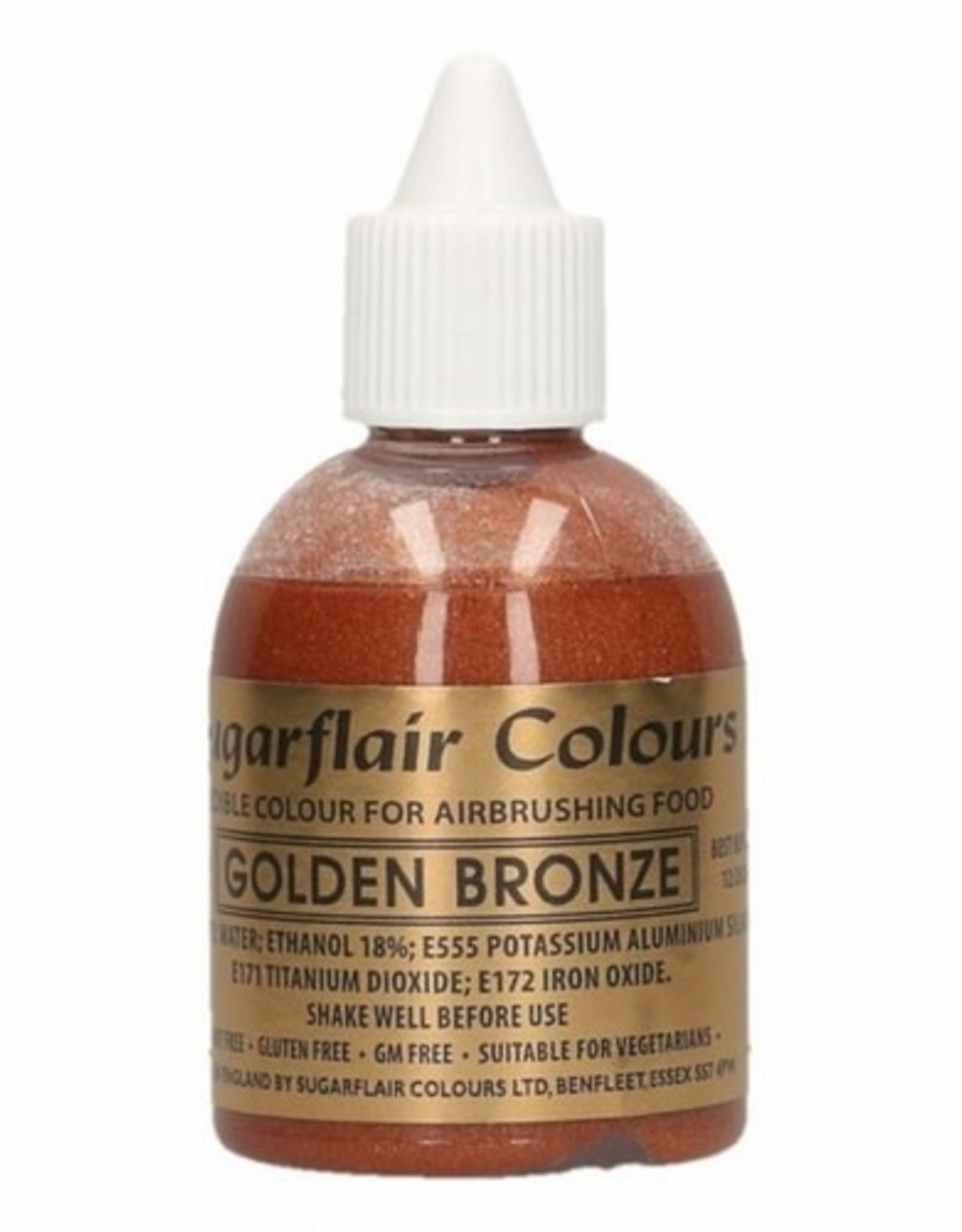 Sugarflair Sugarflair Airbrush Colouring -Golden Bronze- 60ml