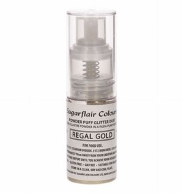 Sugarflair Sugarflair Pump Spray Powder Puff Glitter Dust -Regal Gold-